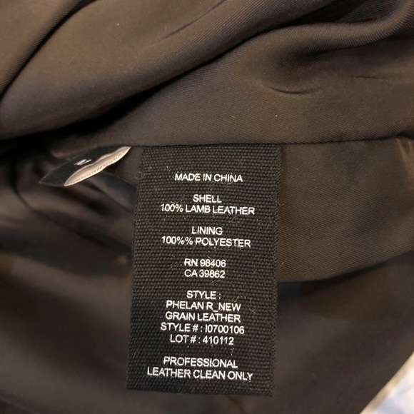 Theory Phelan Black Leather Jacket Coat - Picture 8 of 9